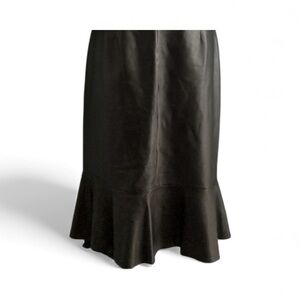 Colette Mordo Elegant Black Midi Skirt with Flared Hem